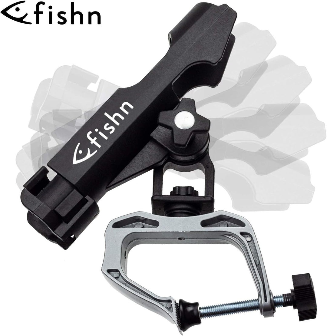 FISHN Rutenhalter Doppelpack - Fischerboot/Boot Ruten-Halter - stabil - Einfache Handhabung und leic