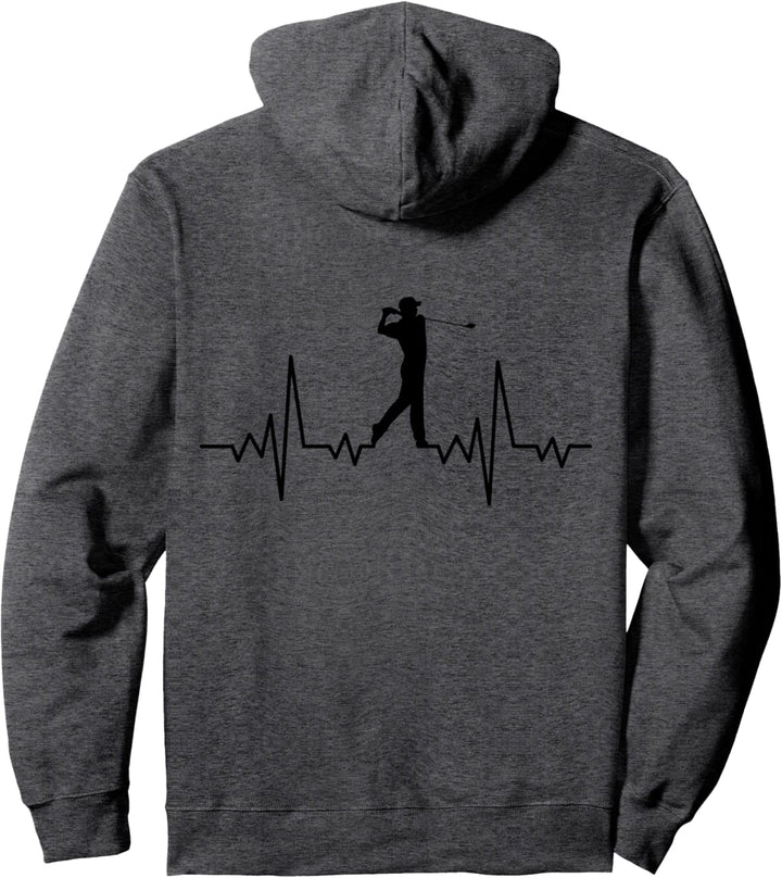 GOLF HEARTBEAT Golfer Outfit Golferinnen Golf Spieler Pullover Hoodie