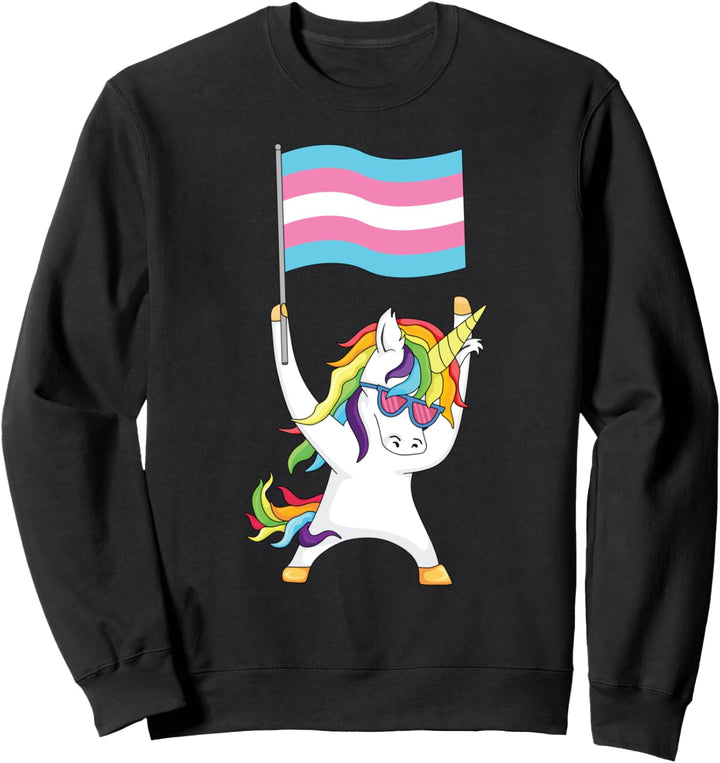 Transgender Flag Unicorn Trans Pride LGBTQIA Nonbinary FTM Sweatshirt