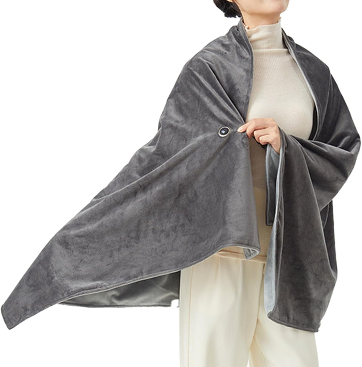 Beheizbare Wurfdecke,USB-aufladbarer tragbarer Umhang für den Winter | 3-Stufen Heizponcho für Damen