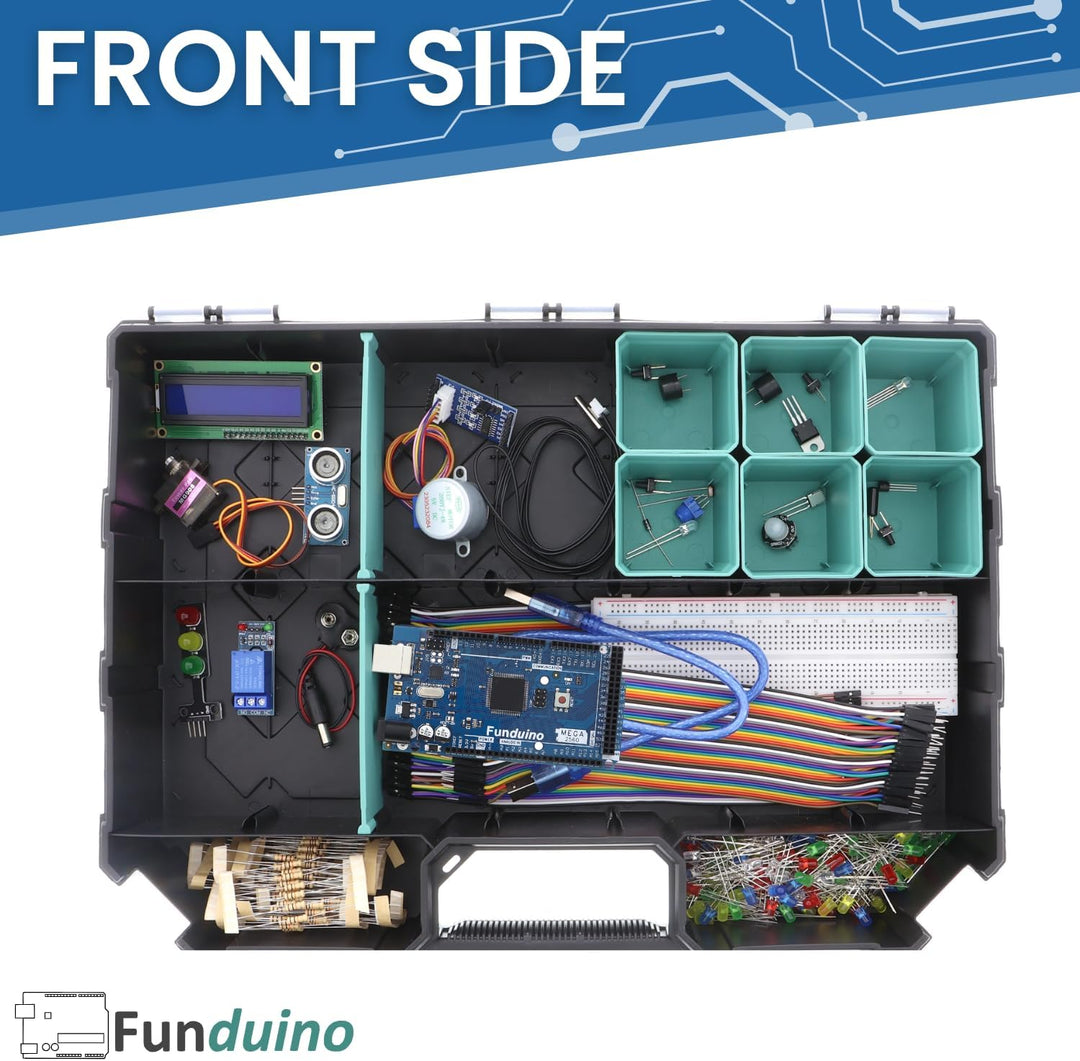 Funduino Starter Kit MEGA R3 Basic, 100% kompatibel zu Arduino, mit deutschsprachigen Anleitungen, u
