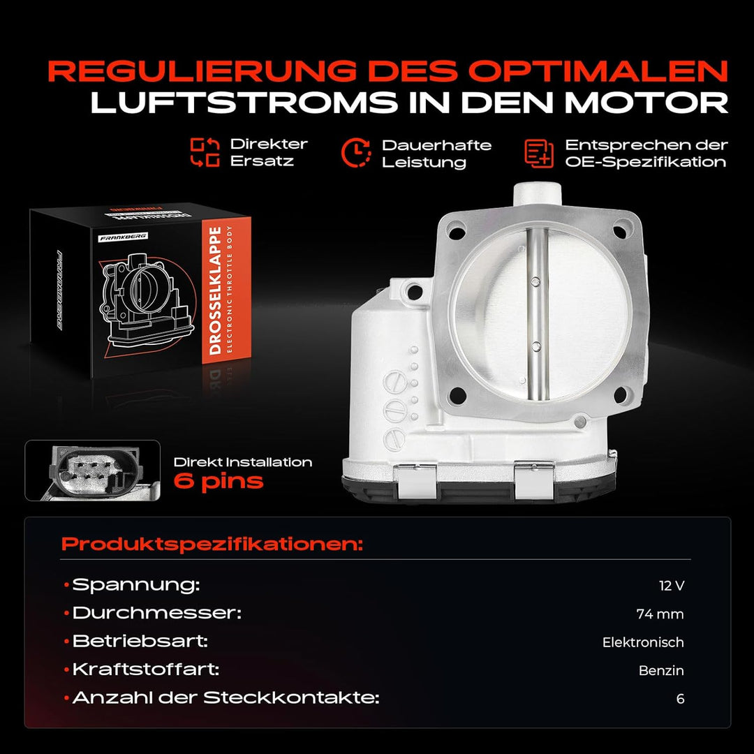 Frankberg Drosselklappe Drosselklappenstutzen für 911 991 B-o-x-s-t-e-r 981 987 C-a-y-e-n-n-e M-a-c-