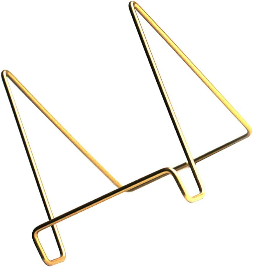 NUOBESTY Tragbarer Goldener Buchhalter aus Metall mit Gebogener Form Praktischer Tablette Ständer fü