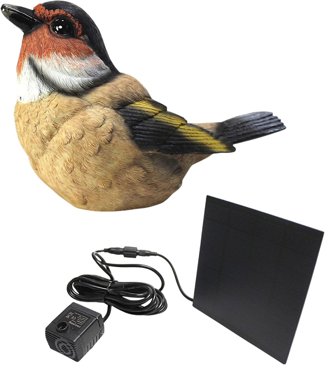 Arnusa Solar Wasserspeier – Teichfigur mit Solarpumpe & Wasserspiel – Gartendeko aus Polyresin reali