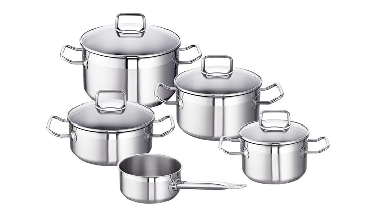 Schulte-Ufer Set1003 Meister Set Profi-Star, 5-teilig, Topfset Edelstahl, geeignet für Induktion
