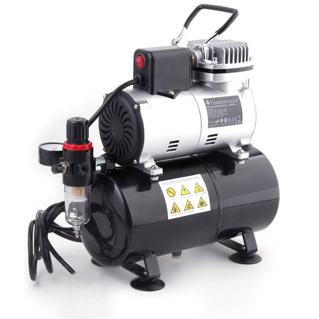 Timbertech ABPST08 Aufgerüstet Airbrush Kompressor Mächtig Luftstrom und Luftdruck mit Kühlung Lüfte