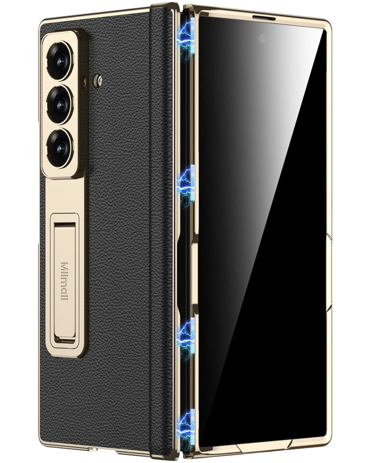 Miimall Privacy Case Kompatibel mit Samsung Galaxy Z Fold 7 Hülle Anti-SPY Displayschutz+Scharniersc