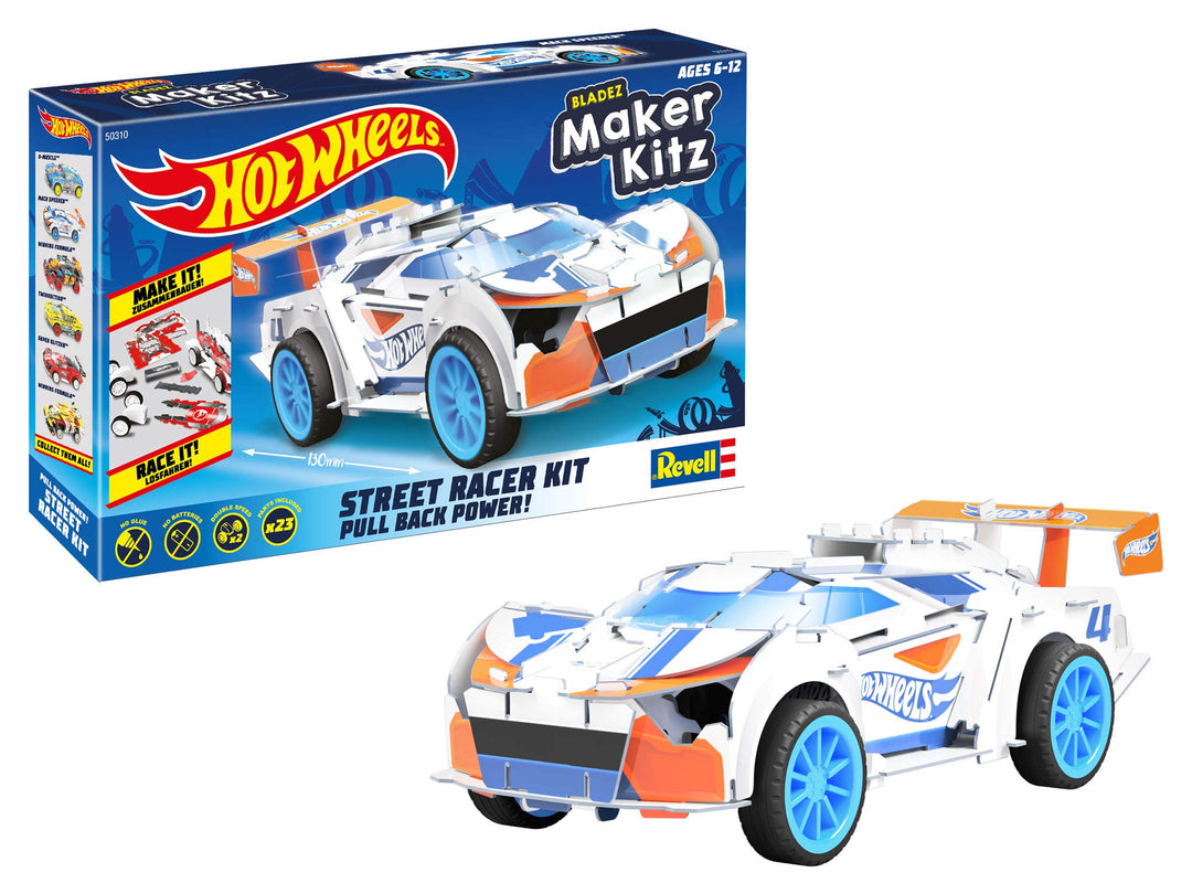 Revell 50310 Mach Speeder, Spielzeugauto 1:32 mit Sprungschanze Hot Wheels Maker Kitz-zusammenbauen