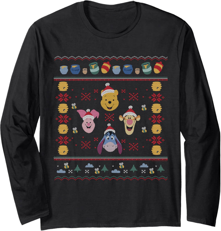Disney Winnie the Pooh Ugly Christmas Sweater Langarmshirt