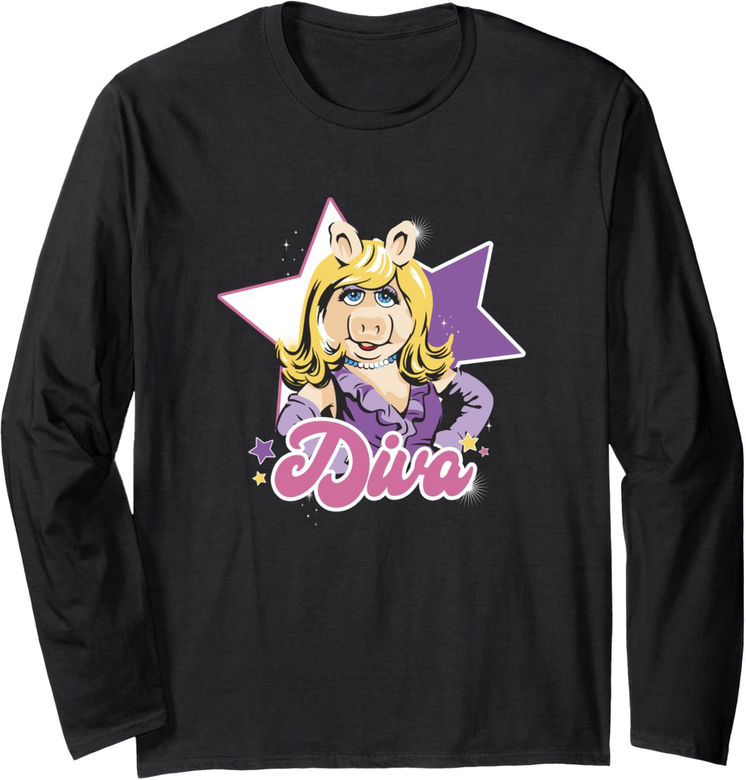 Porträt von Miss Piggy Diva von Disney Die Muppets Langarmshirt