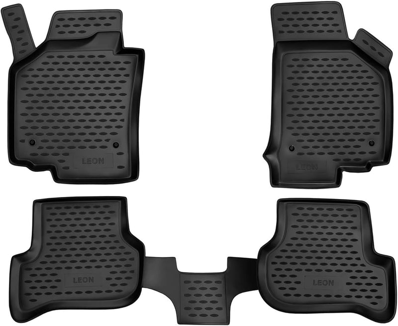 Element Passgenaue Premium Antirutsch Gummi Fussmatten - SEAT Leon