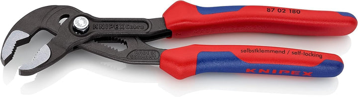 KNIPEX Cobra® Wasserpumpenzange, 180 mm, Muttern bis 36 mm, Rohre bis 42 mm, Feinverstellung per Kno