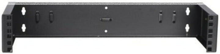 2 HE - 19 Zoll Montagerahmen für Wandbefestigungen ohne Schaniere - 180mm Tief - Schwarz 180mm tiefe