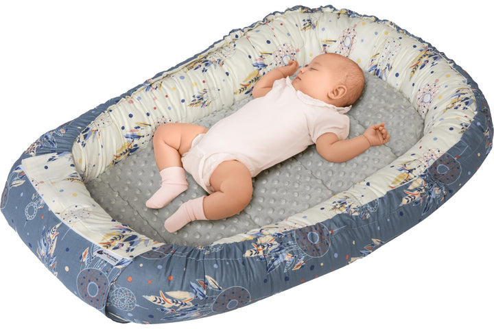 Medi Partners Babynest Kuschelnest Babynestchen 100% Baumwolle Nestchen Reisebett für Babys Säugling