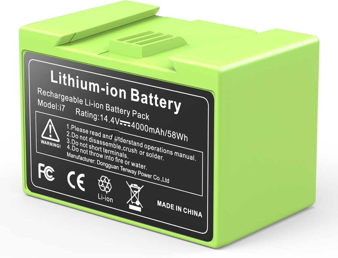 LabTEC 14.4V 4000mAh Ersatzakku für Roomba i7, Li-Ion Akku für iRobot Roomba E5 7150 7550 3150 3550