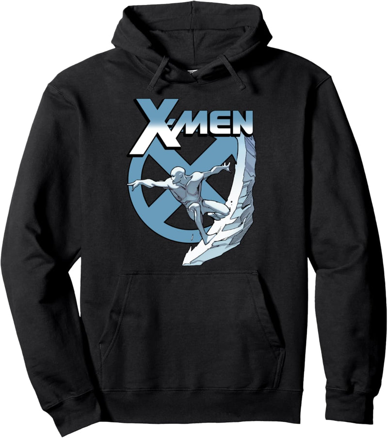 Marvel X-Men Iceman Blue X Epic Cold Slide Pullover Hoodie