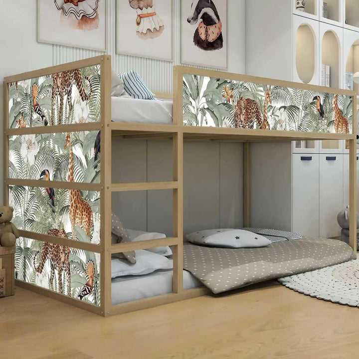 WANDKIND Aufkleber für IKEA KURA Kinderbett Hochbett Klebefolie Möbelfolie Sticker Kinderzimmer Dsch