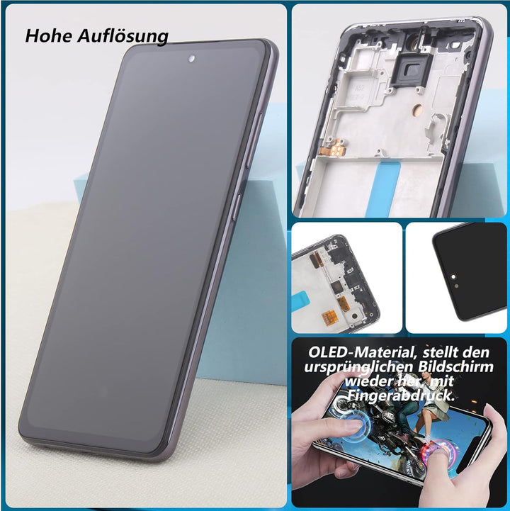 RongZy AMOLED Display für Samsung Galaxy A52 4G A525F LCD Bildschirmersatz Digitizer Touchscreen Mon
