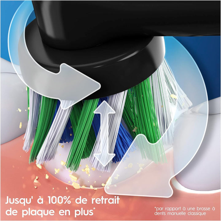 Oral-B Pro 1 790 Elektrische Zahnbürste, Doppelpack & 1 CrossAction Aufsteckbürste, Drucksensor & Ti