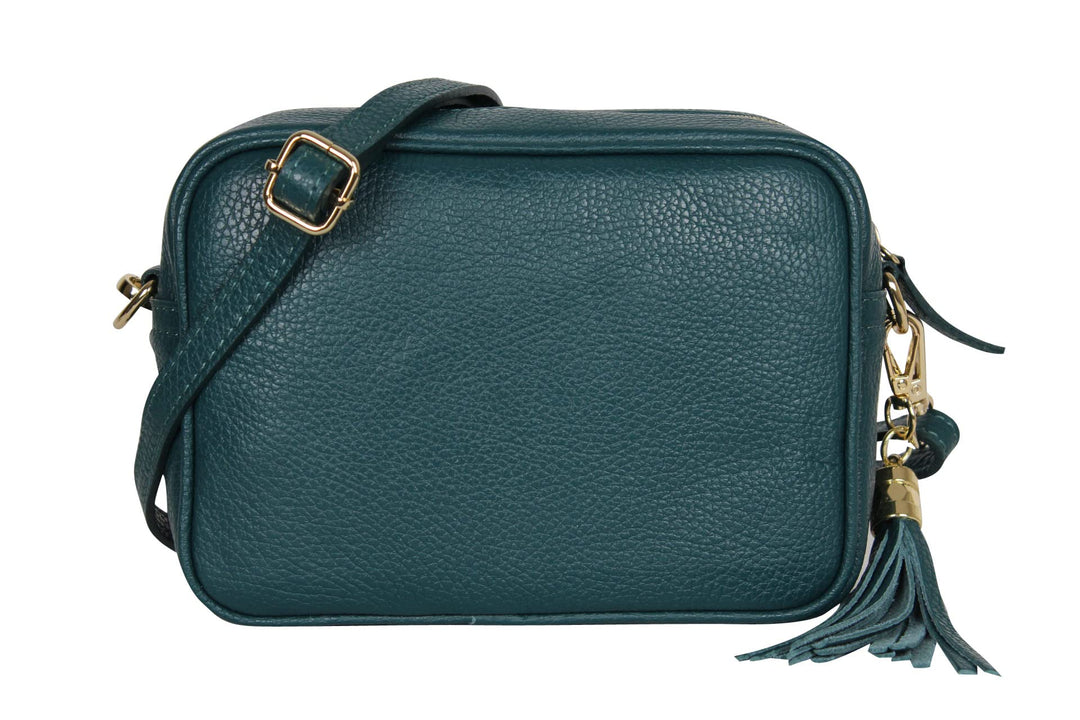 AmbraModa GLX8 - Damen Handtasche Umhängetasche Schultertasche Handytasche aus genarbtem Rindsleder