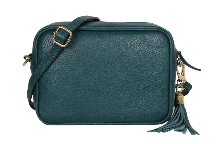 AmbraModa GLX8 - Damen Handtasche Umhängetasche Schultertasche Handytasche aus genarbtem Rindsleder