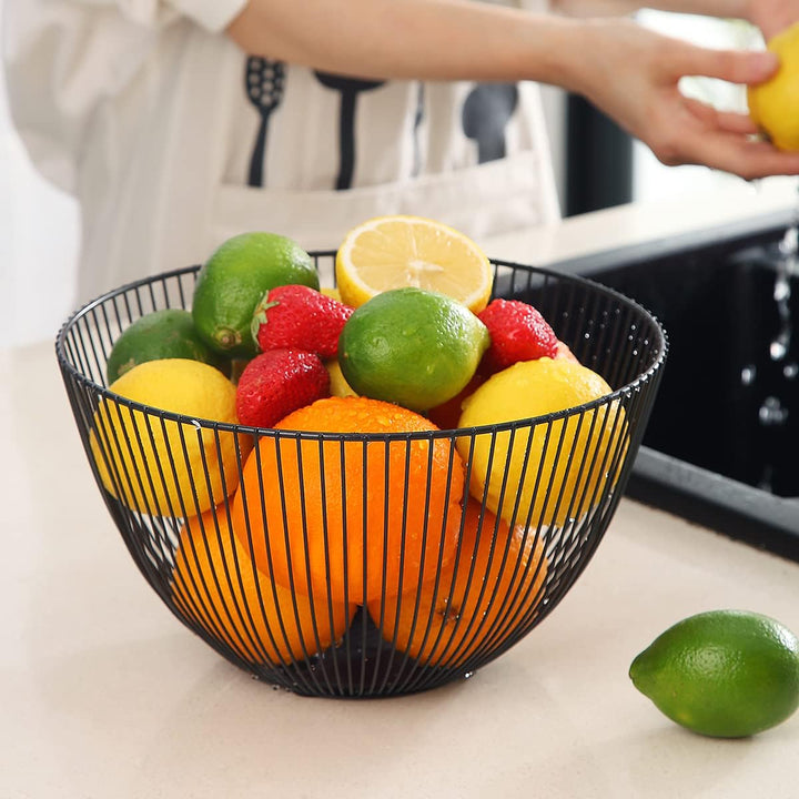 HOMQUEN Obstkorb, Obstschale, Obstkorb Aus Metalldraht Für Die Küche, Obstschale Für Küchentheke, Ko
