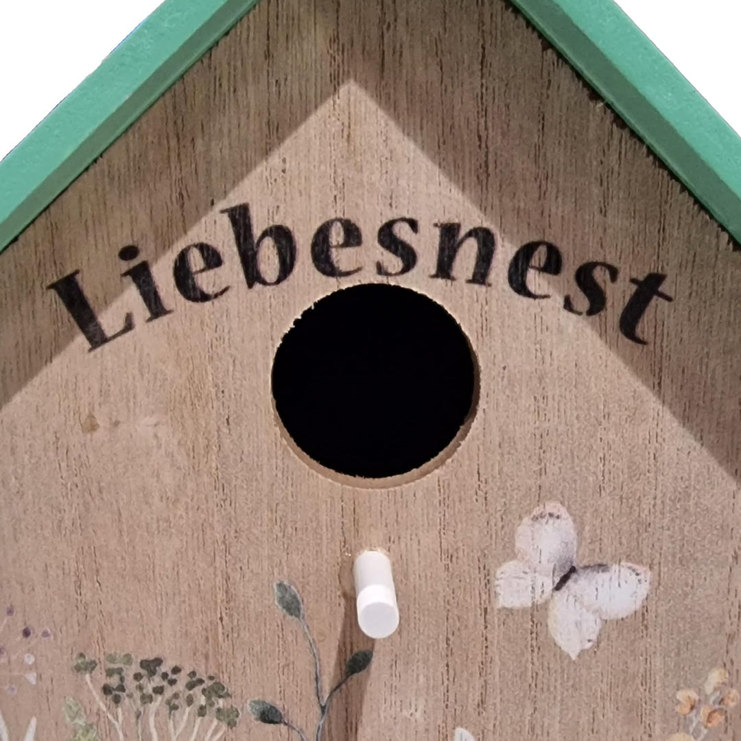 Nistkasten, versch. Ausführungen, 22 x 12 x 16 cm, aus Holz (Grünes Dach, 22 x 12 x 16 cm) Grünes Da