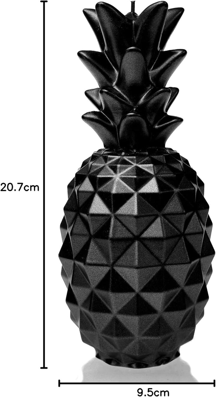 Candellana Ananas Paraffinkerze 10x10x21 cm - Schwarzmetallic Kerze Dekorativ - Kerzen Aesthetic 3D
