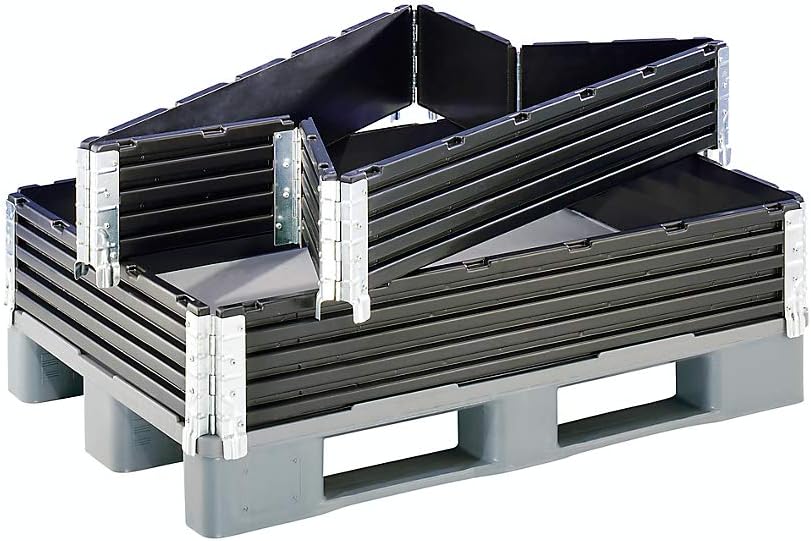 KIGA | Kunststoffaufsatzrahmen | VE 2 Stk | für Euro-Palette 1200 x 800 mm | klappbar | mit 6 Scharn