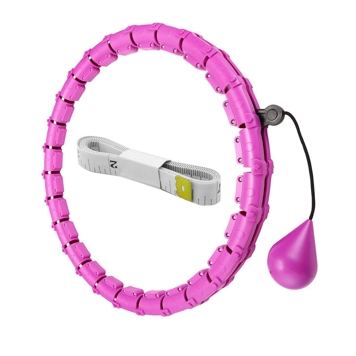 Pterygoid Hoola Reifen Hoop Erwachsene,Smart Hula Fitness Reifen mit Gewicht und 24 Abnehmbaren Teil