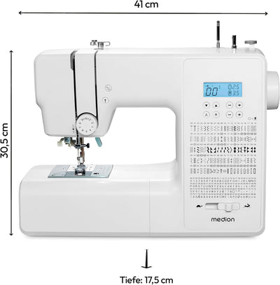 MEDION Digitale Nähmaschine SD36 (36 Watt, einstellbare Stichlänge und Stichbreite, 270 Stichmuster,