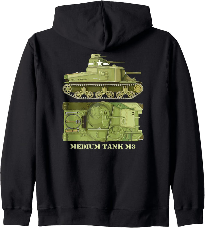 M3 Lee Medium Tank Amerikanisch WW2 Armee Panzer Kapuzenjacke