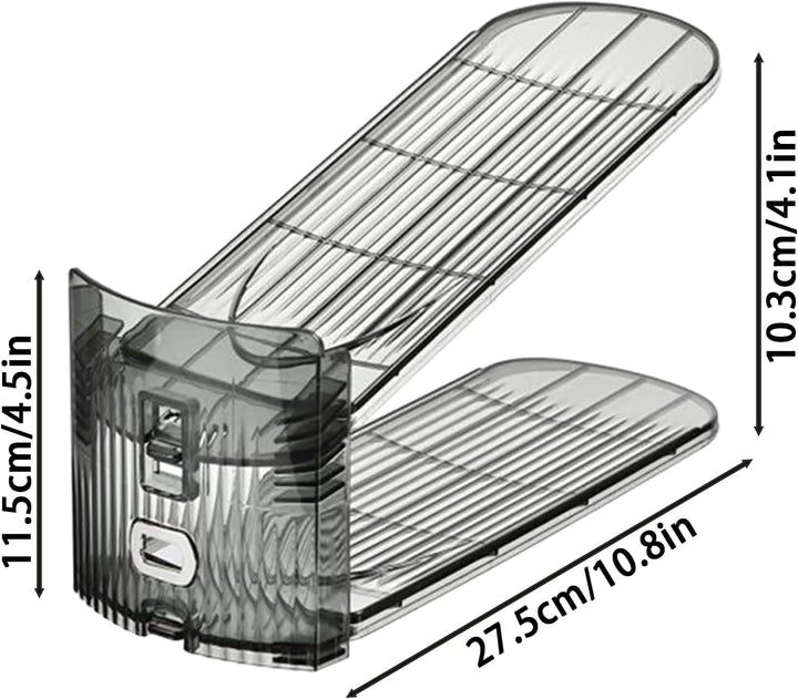 Schuh-Platzsparer, Schuhstapel, 6-teilig, doppellagig, rutschfest, höhenverstellbar, stapelbar, Behä