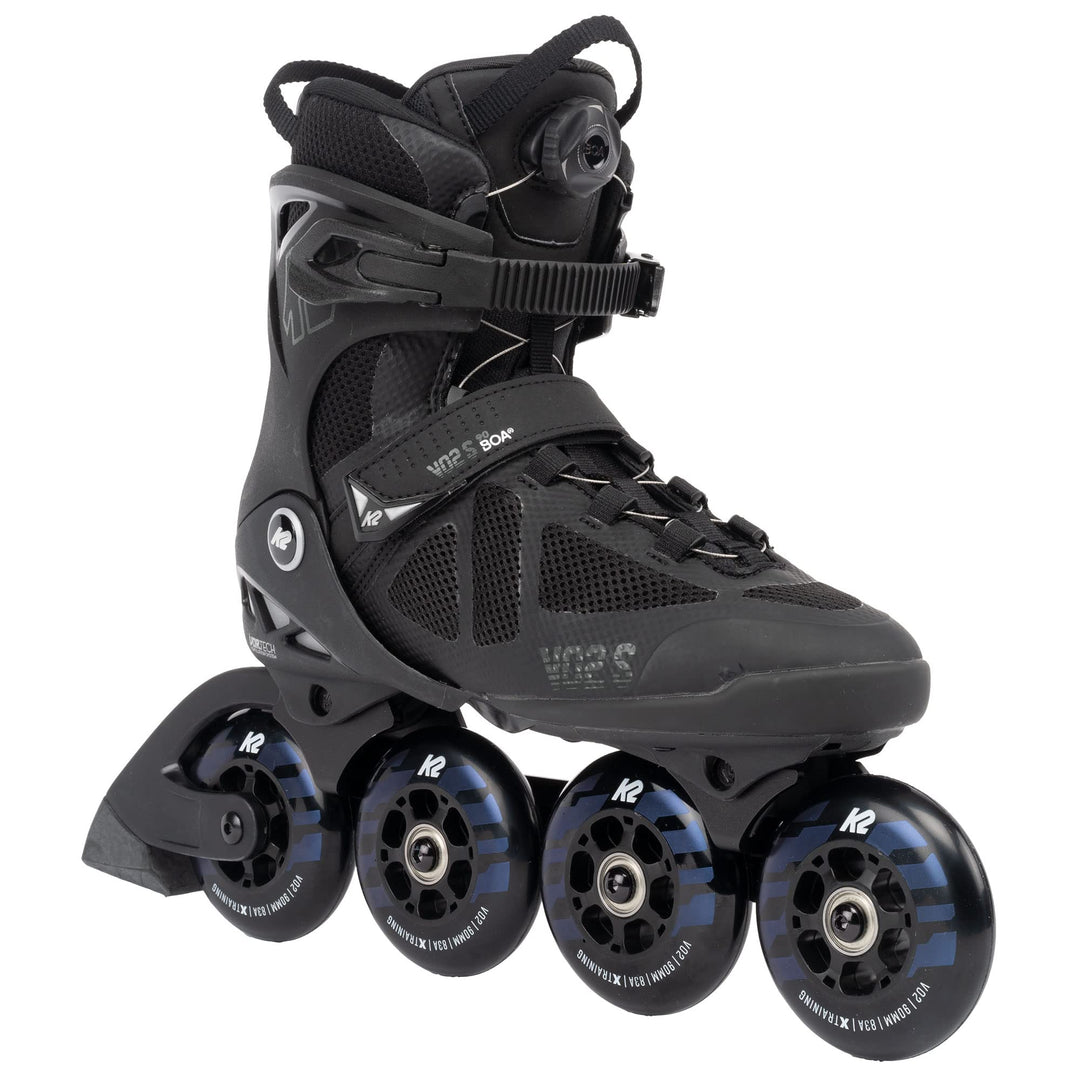 K2 Unisex – Erwachsene Vo2 S 90 Boa Inline Skates EU: 44 (UK: 9.5 / US: 10.5) black - night, EU: 44
