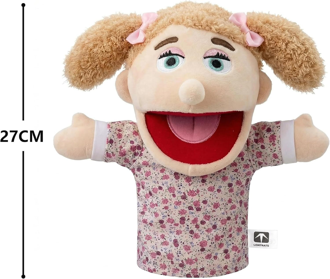 LOMTRATS Familie Handpuppen für Kinder, beinhaltet Opa, Oma, Papa, Mama, Tochter, Sohn mit beweglich