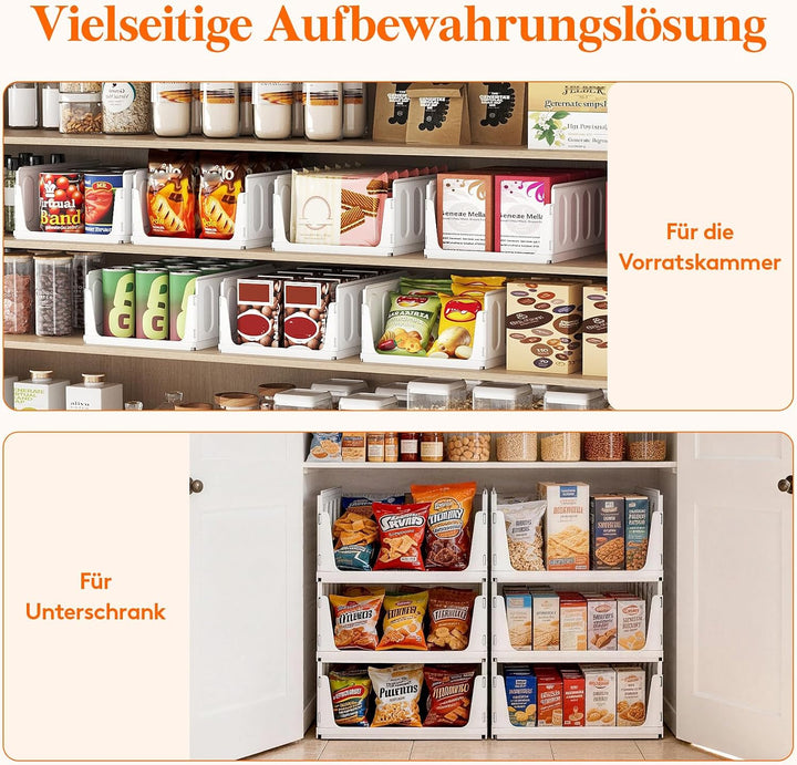 Lifewit 6er Set Stapelbare Kleiderschrank Organizer 35.5 cm Tief | Ausziehbar Kunststoff Ordnungssys