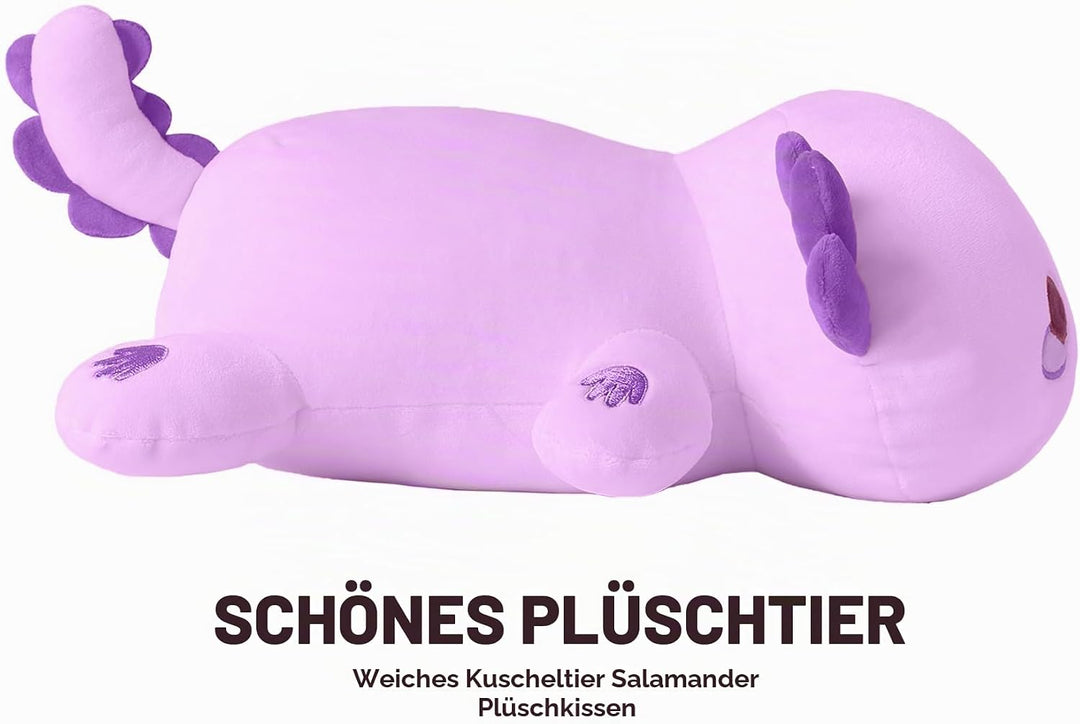shownicer Plüschtier Axolotl Stofftier Kawaii Salamander Plüsch, Axolotl Kuscheltier Plüschkissen Sp