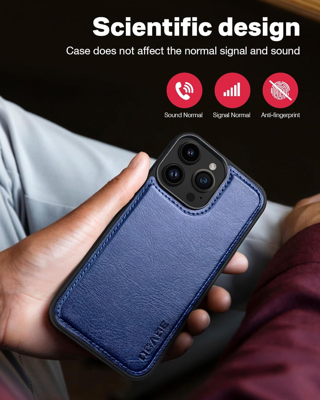 OCASE Kompatibel für iPhone 15 Pro Hülle (2in1) Leder Stossfestes Case, Abnehmbare magnetische Hülle