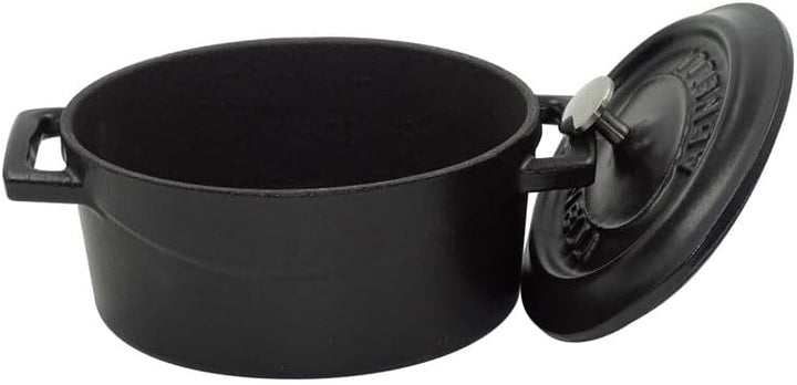 Pentole Agnelli Slowcook Ovaler Schmortopf mit Zwei Griffen aus Gusseisen, Durchmesser 22 cm, Mattsc