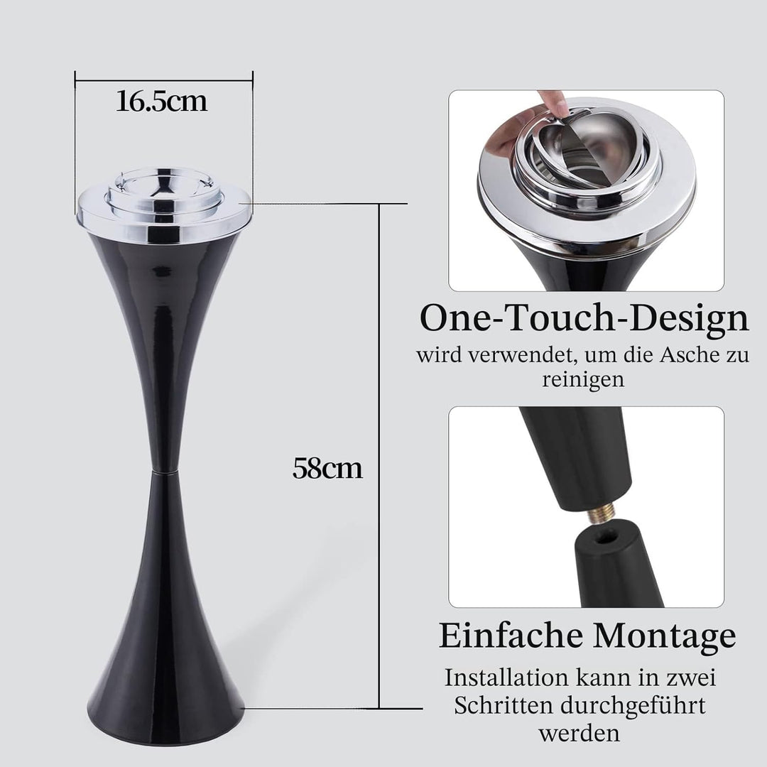 Aschenbecher auf dem Boden stehender Smart Zigarette Abnehmbare Aschenbecher Push Down Boden Ständer