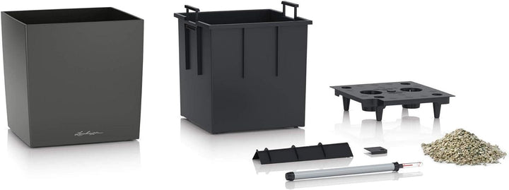 LECHUZA CUBE Premium 50 schwarz hochglanz 16569 49x49x49.5 cm Schwarz Hochglanz, 49x49x49.5 cm Schwa