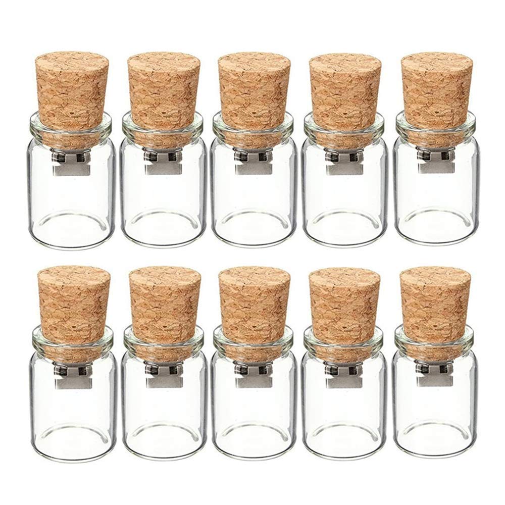 Anloter USB-Stick, 512 MB, süsses Flasche, Drift Jar USB-Memorystick, transparentes Glas, Daumenlauf