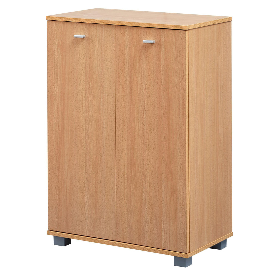 Wohnling Design Schuhschrank Nimes modern Holz Buche 12 Paar Schuhe 4 Fächer 2 Türen, Schuhregal 60