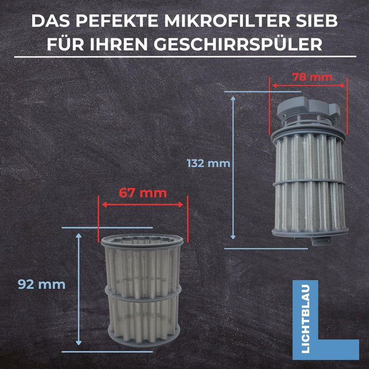 LICHTBLAU Mikrofilter 645038 Sieb Farbe Grau für Geschirrspülmaschine I Hersteller Nr. 00645038, 436