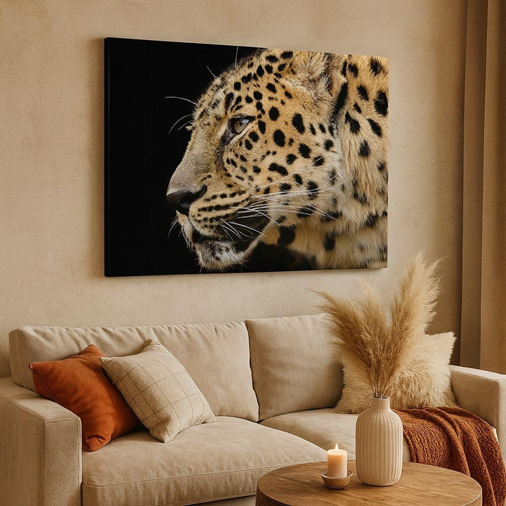 Bilder auf Leinwand Tiere Leopard wilde Katze wilde Tiere Leinwandbild 70x50cm Wandbilder Dekoration