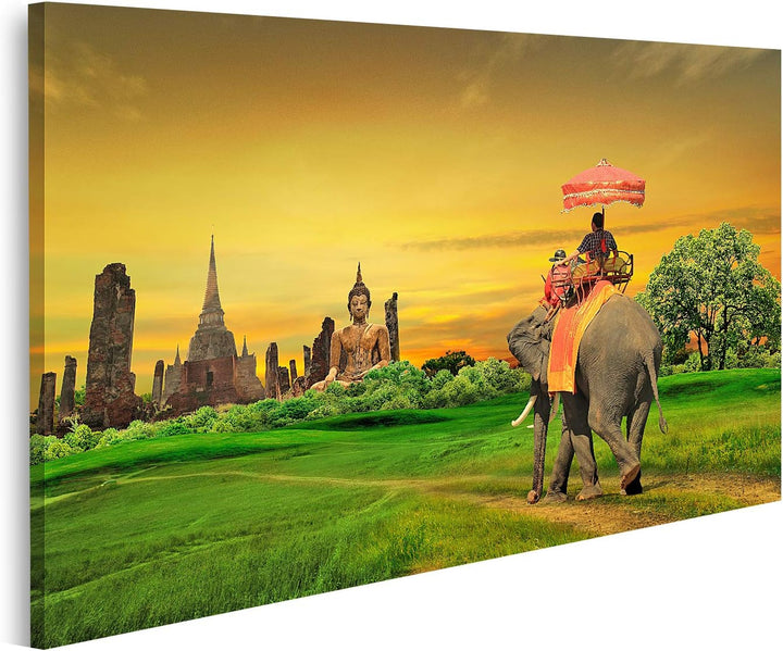 islandburner Bild auf Leinwand Sonnenuntergang Auf Dem Lande In Thailand Bilder Wandbilder Poster Le