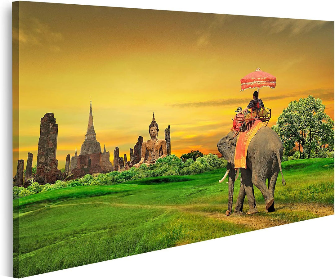 islandburner Bild auf Leinwand Sonnenuntergang Auf Dem Lande In Thailand Bilder Wandbilder Poster Le