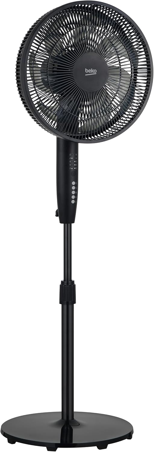 Beko - EFS6700B - Standventilator, 50 W, 3 Geschwindigkeiten, Höhe und Neigung verstellbar - Schwarz