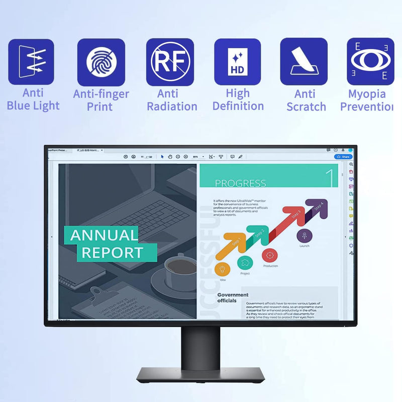 20-22 Zoll Computer Universal Hängend Anti-Blaulichtfilter, [Augenpflege] Blaulicht Schutzfolie, Acr