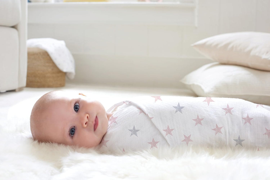 aden by aden + anais doll, Pucktücher, Musselin aus 100% Baumwolle, 112cm X 112cm, 4er Pack, Doll